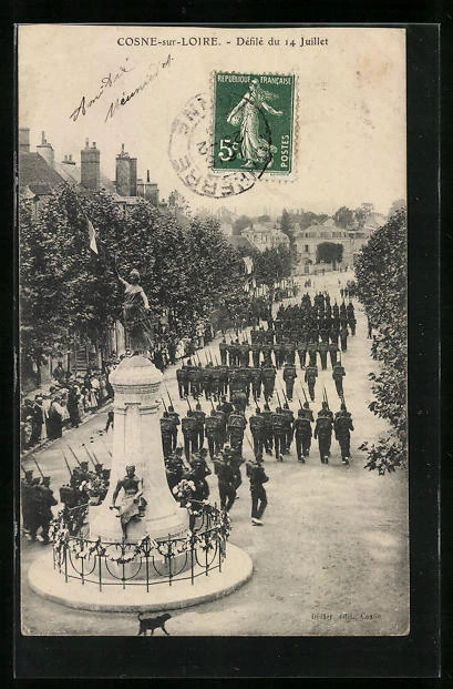 CPA Cosne-sur-Loire, Parade of 14 July 1909