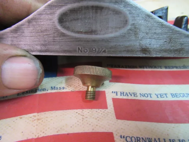 STANLEY NO 9 1/4 BRASS Front Knob  Block Plane ADJUSTABLE TROAT FINGER REST