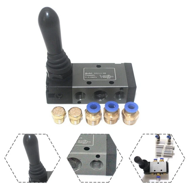 Connettore elettrovalvola -5~60°C 0~8Kgf/cm2 aria pneumatico silenziatore