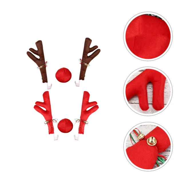 2 Sets Auto Dekoratives Geweih Krippendekoration Elch Weihnachtsdeko