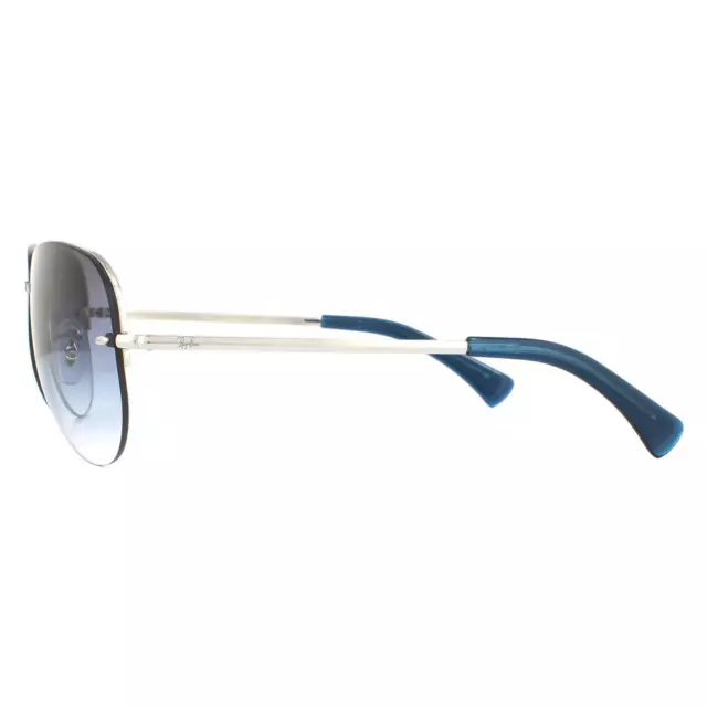 Ray-Ban Sunglasses RB3449 91290S Silver Clear Blue Grey Gradient 3