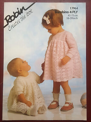 Baby Crochet Abiti-Bambino 4 strati-Robin Knitting Pattern-B14333