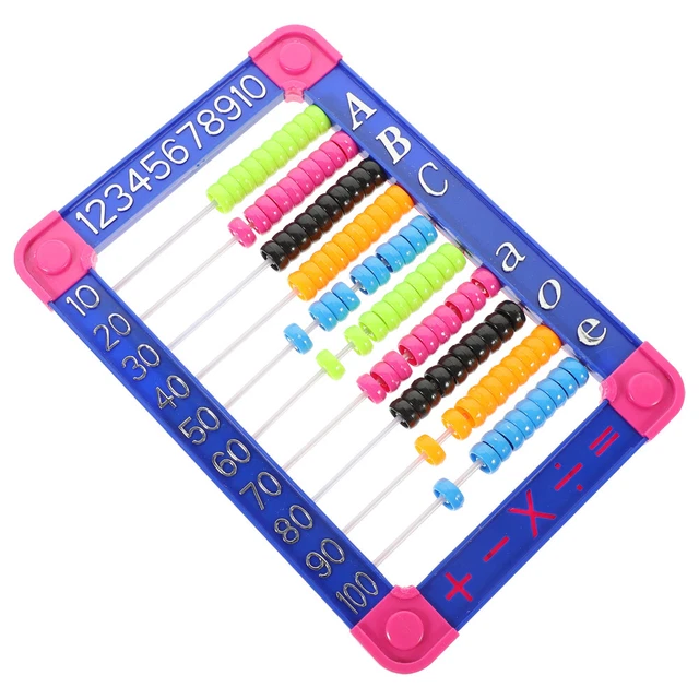 Milaget Jouet de Comptage de Perles d'Abaque Addition et Soustraction Mathématiques Jouets Éducatifs Abaque Couleur Bois