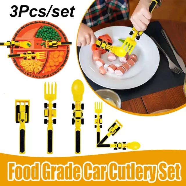 Kids Shovel Fork Spoon Cutlery Constructive Eating Tableware for Kitchen Gifts