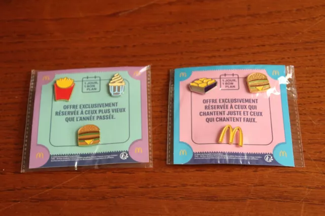 NEUF S/BLISTER - 2 x 3 pin's MAC DONALD'S MAC DO MC DO MAC DONALD - COLLECTOR