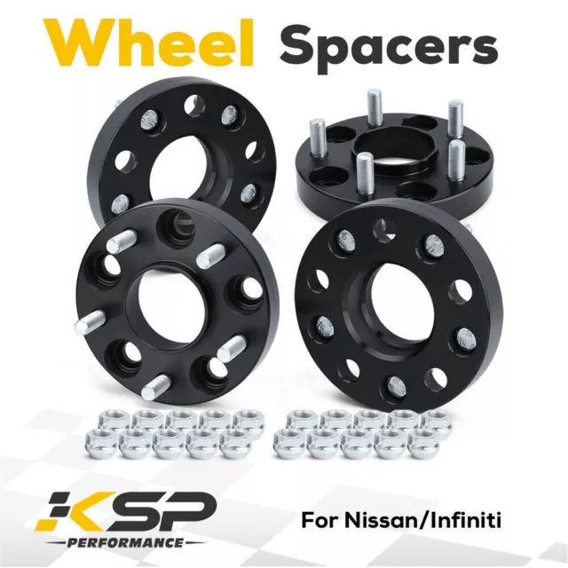 4X 1" 25mm 5x4.5 to 5x114.3 Wheel Spacers For Infiniti G35 G37 Nissan 350Z 370Z