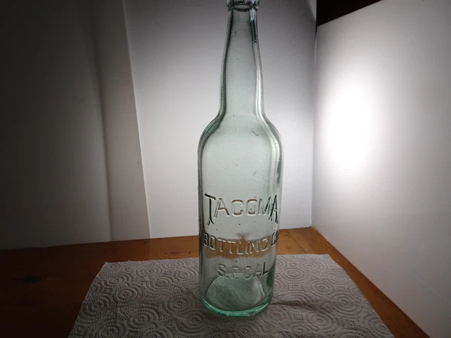 WESTERN S.F. BEER Bottle"TACOMA" QT. "Pre-Pro." Aqua,Crown Top
