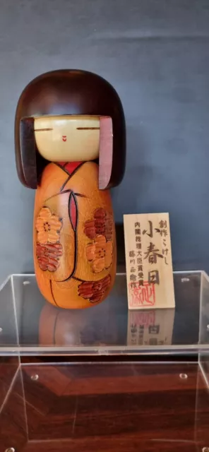 Kokeshi Doll-Creative Style,Made In Japan, Wooden and Hand Painted 16 cm's tall