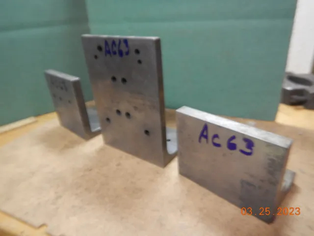 Lot Ac63  3 Older Small Angle Plates  Machinist Jig Fixture Setup Tooling