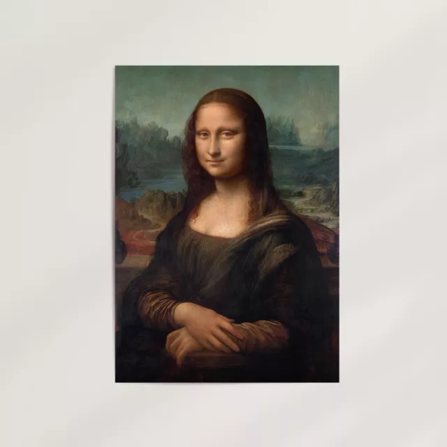 Mona Lisa by Leonardo da Vinci (1503) Premium Wall Art Poster Print - Historical