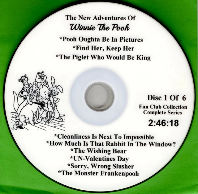 The New Adventures Of Winnie The Pooh Complete Series 82 Episodes 6 DVD set 2