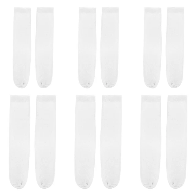 6 Pairs Blank Crew Socks Sublimation Socks White Cotton Socks Hot Pressing