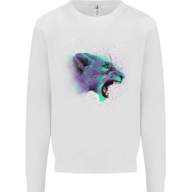 A Watercolour Lion Kids Sweatshirt Jumper