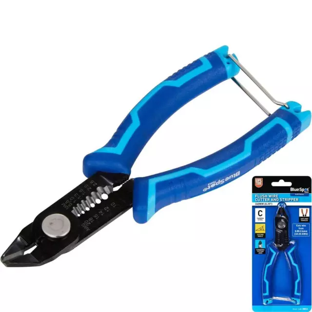 Neilsen 160mm Precision Flush Wire Side Cutter Stripper Pliers Cable Snips 6.25"
