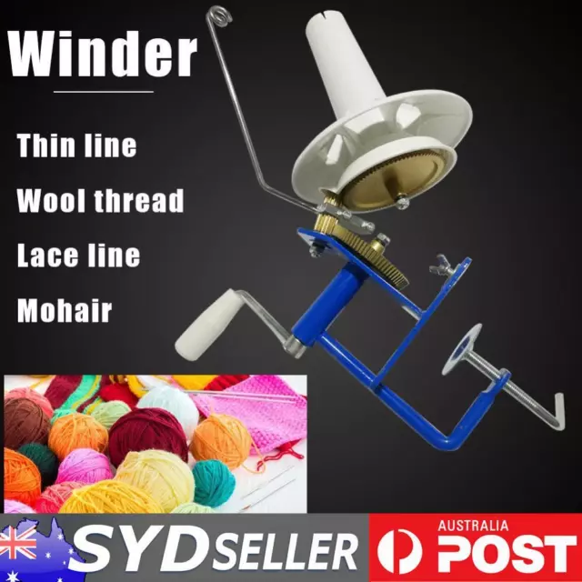 Large Metal Needlecraft Yarn Ball Winder Hand Operated Manual Wool Winder Holder