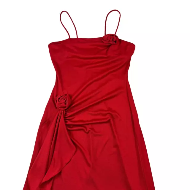 VTG FREDERICKS OF Hollywood Womens Dress Red Spaghetti Strap ...