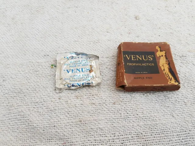 1965s Vintage Scarce Venus Prophylactics Condom Advertising Cardboard Box CB411