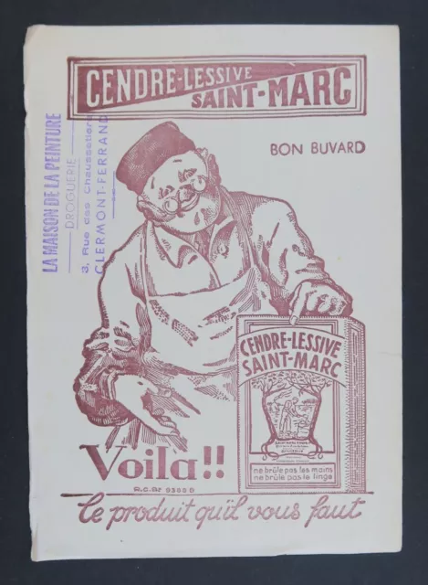 BUVARD Cendre lessive SAINt-MARC Clermont-Ferrand blotter Löscher