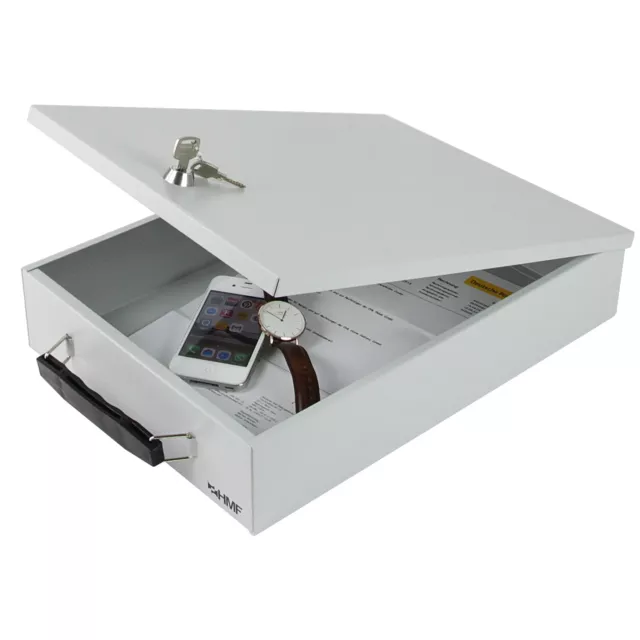 HMF Dokumentenbox Dokumentenkassette Din A4 Geldkassette Tischtresor Laptop Safe 2