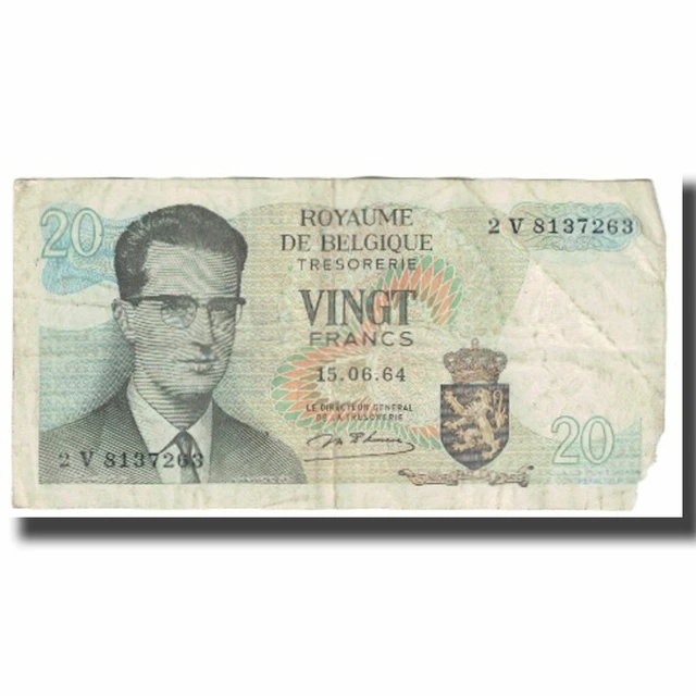 [#623202] Banknote, Belgium, 20 Francs, 1964, 1964-06-15, KM:138, VF(20-25)