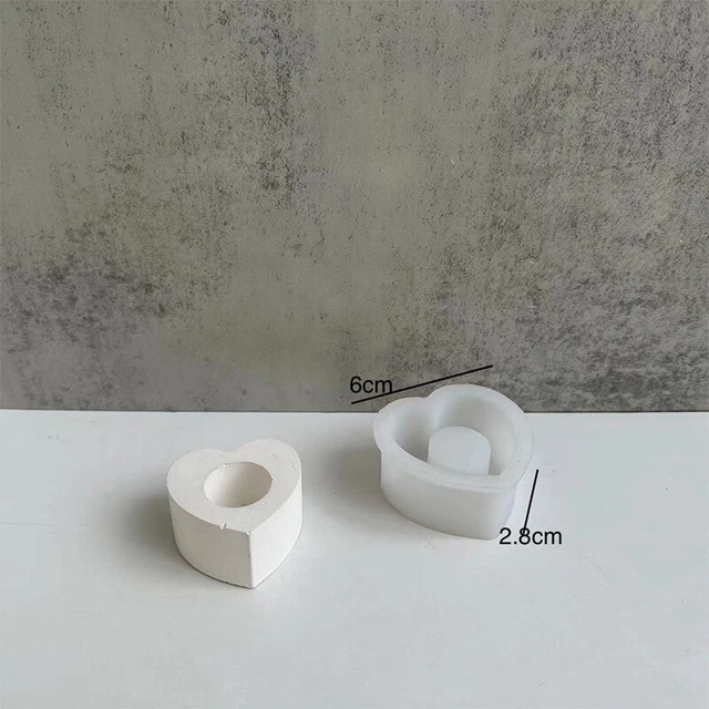 Star Shape Candle Holder Silicone Mold Heart Round Candlestick Holder Mould