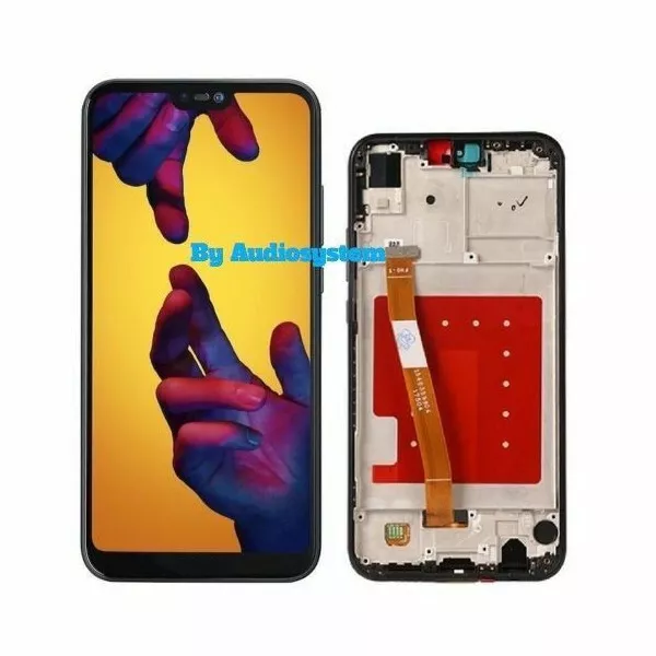 Display Touch Screen Frame Per Huawei P20 Lite Ane-Lx1 Cornice Nero Lcd Vetro