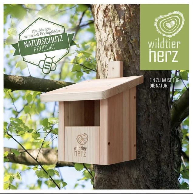 wildtier herz Nesting Box for Half-Cave Breeders - Bird Box, Nest Box, Solid