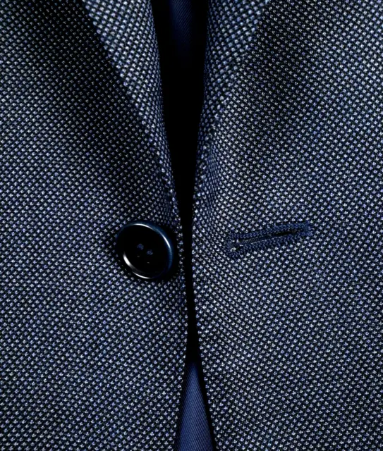 Canali 1934 Silk Blend 38R Nailhead Sport Coat Midnight Blue
