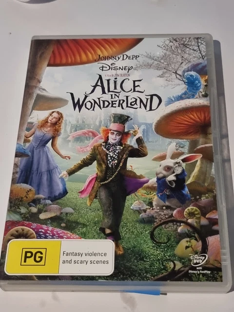 ALICE IN WONDERLAND Johnny Depp Tim Burton Walt Disney - DVD Region 4 ...