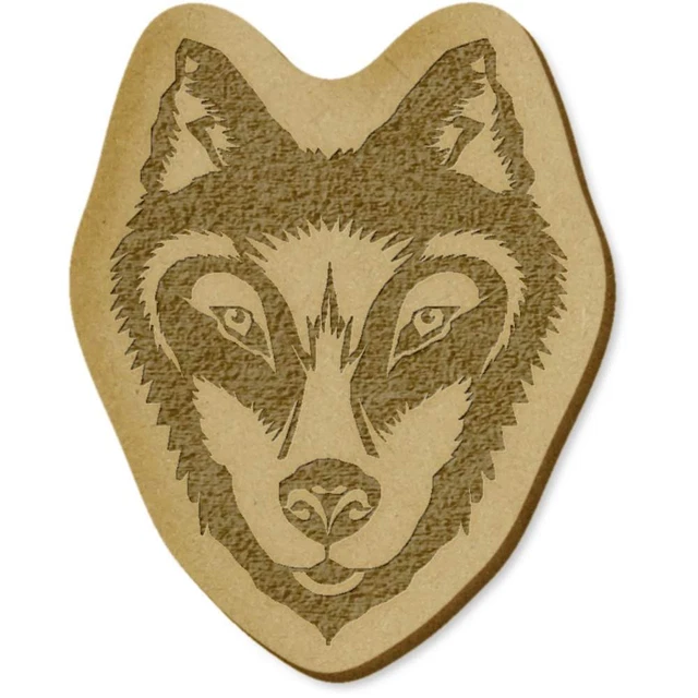 6 X 'CARA de Lobo' MDF Embellecimiento (EB00008019) EUR 4,79