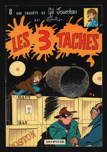 Tillieux . Gil Jourdan N°8 . Réédition Brochée . 1967 . Les 3 Taches .