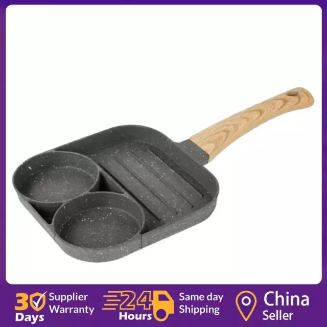 Four-Hole Frying Pan Food Grade Coating Omelet Pans Cooking Utensils (A) ☘️