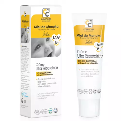 Crème bio ultra réparatrice bébé au miel de Manuka IAA10+ 3