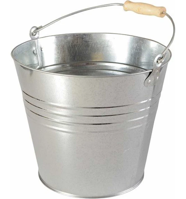 Bauimer 12 l, schwere Form, Stahlblech verzinkt