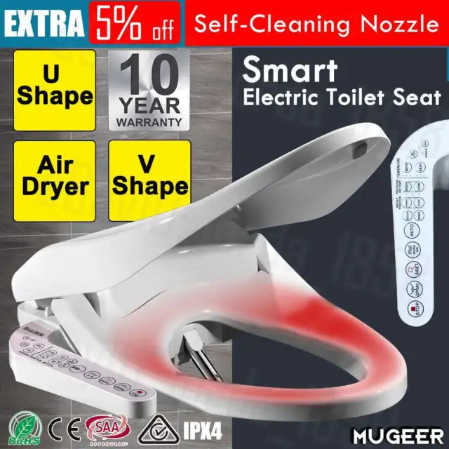 Bidet Electric Toilet Seat Cover Electronic Seats Smart Paper Saving Night Light