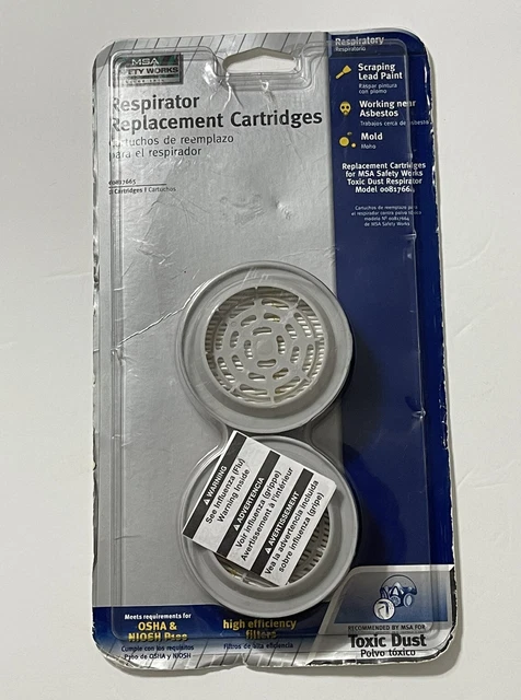 Msa Safety Works Respirator Replacement Cartridges 00817665