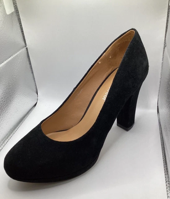 CLARKS SOFTWEAR WOMENS Ladies Black Suede High Heel Court Shoes