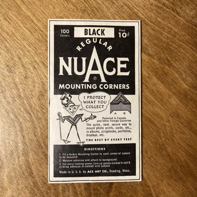 Esquinas de montaje NuAge negro regular vintage álbum de recortes fotografía artesanías