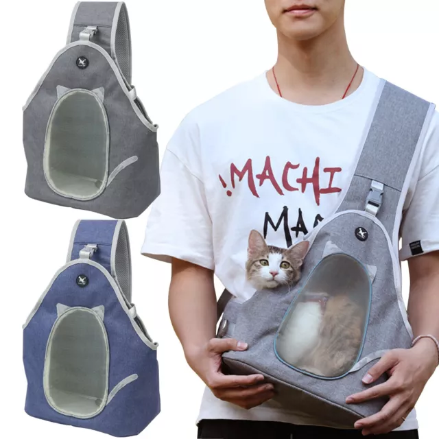 Pet Carrier Backpack for Cat Dog Front Sling Mesh Travel Shoulder Bag Breathable