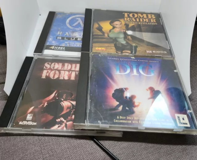 PC Game Bundle  CD-ROM Vintage Retro Job Lot Including Tom Raider And Dig! VGC