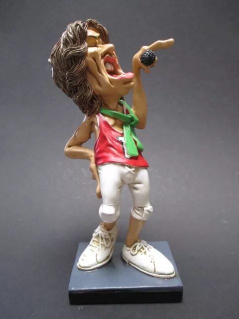 Rockstar Mick Funny Poly Figur Stratford Karikatur Skulptur Musik