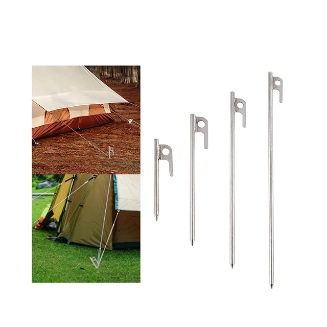 Lot De 6 Piquets De Tente Eurmax + Marteau – Camping Résistant Et Léger – Neuf