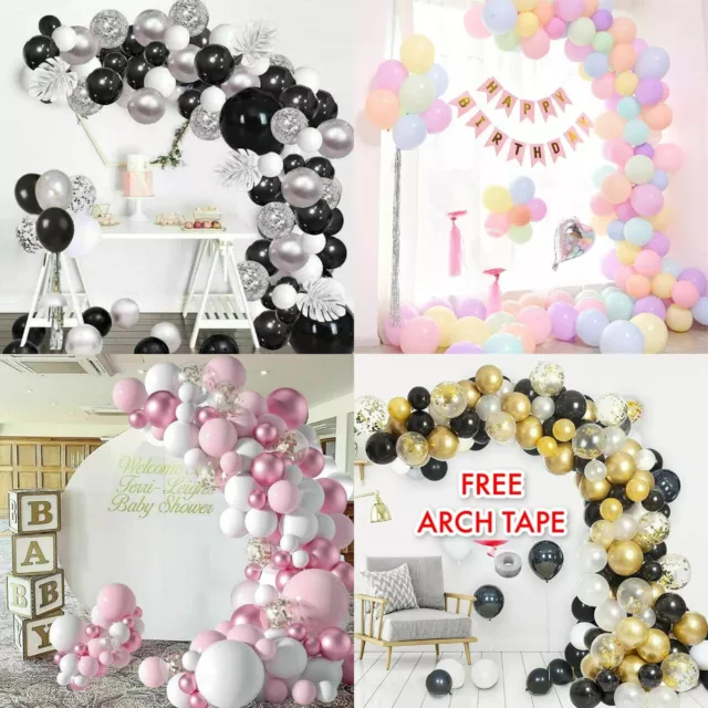 Balloon Arch Kit +Balloons Garland Birthday Wedding Party Baby Shower Decor UK