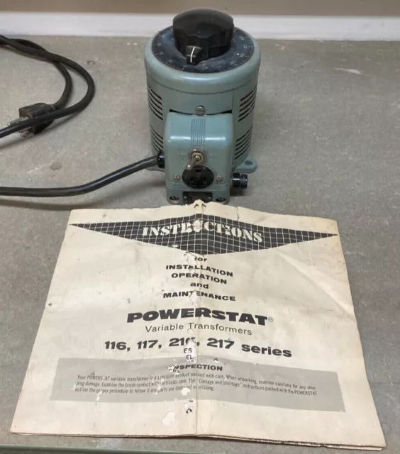 SUPERIOR ELECTRIC Powerstat 3PN 116 Variable Autotransformer with manual