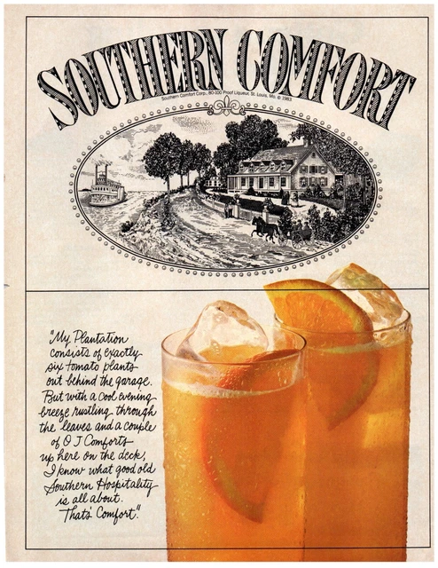 Southern Comfort OJ Comforts Liqueur St Louis MO Print Advertisement 1984