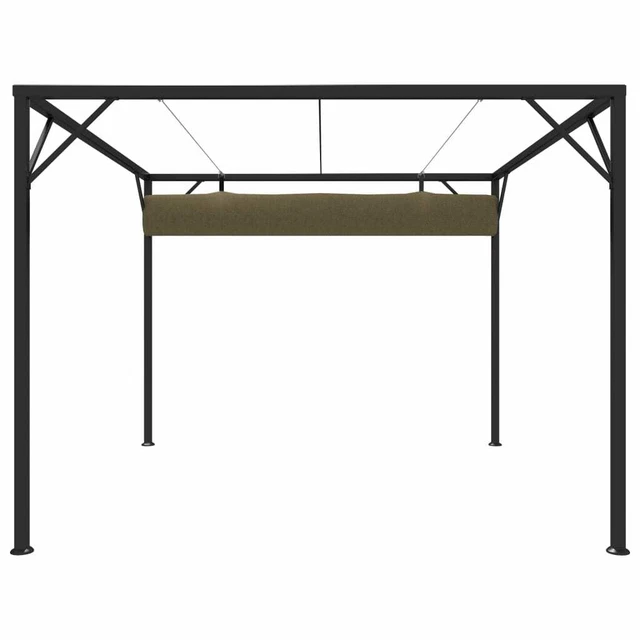 Grillpavillon BBQ Gartenpavillon mit Ausziehbarem Dach Garten Pavillon 3x3m 3