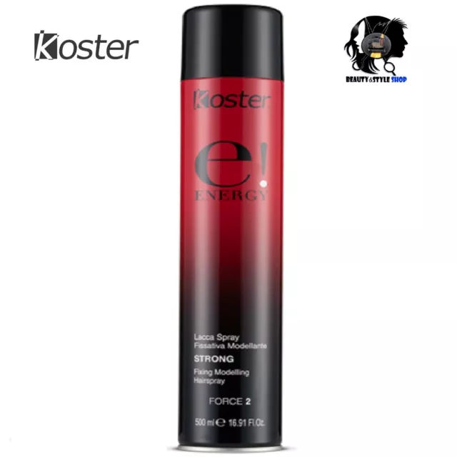 3 Pezzi Koster Energy Lacca Spray 500 Ml Modellante Professionale Parrucchiere 2