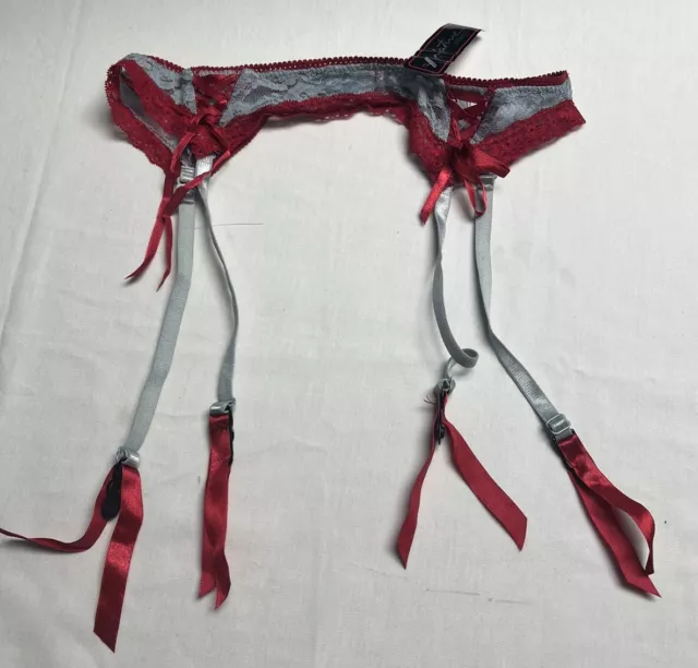 Native Intimates Garter Belt Lace RED  S 5 M 6 L 7   NWT