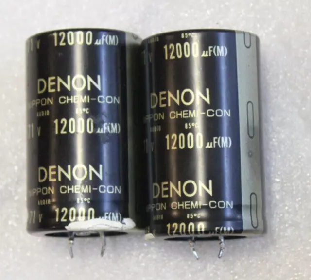 2Pcs capacitors COPPIA CONDESATORI 71V 10000uF 35x50 Nippon chemi-con Denon