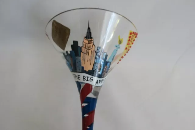 Lolita Martini Stemware New York Tini Big Apple Statue of Liberty Taxi Subway 5